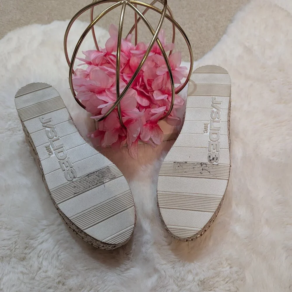 EUC J Slides Rose Gold Espradille, Size 7 - Picture 8 of 8